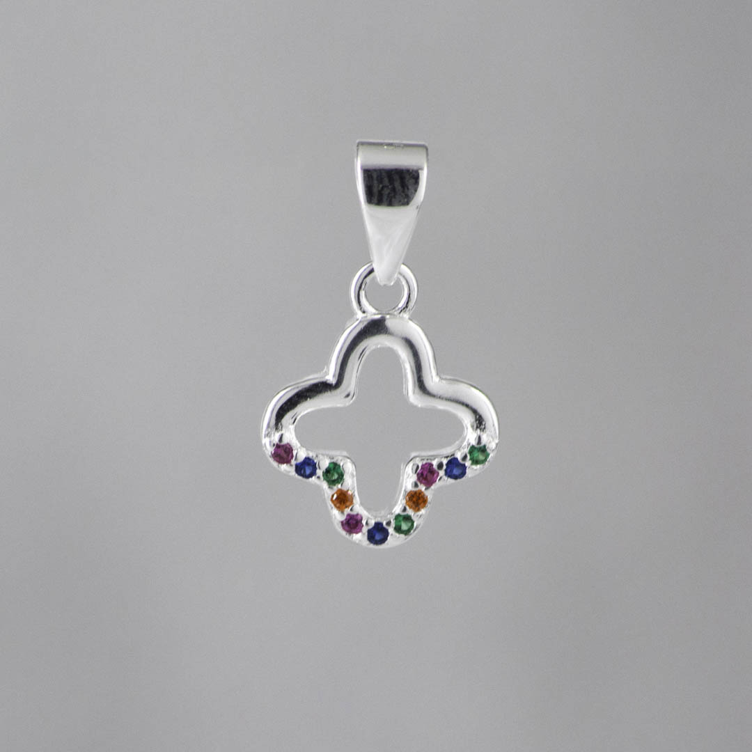 DIJE TIPO VAN CLEEF SILUETA CIRCONES